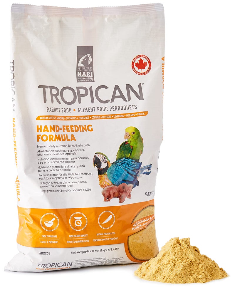Hari Hagen Tropican Hand Feeding Parrot Food, 4.4 lb. - Hari Baby Bird Food for Optimal Growth - Image 1